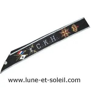 REAA Cordon 30e degré CKH avec couronne, croix, glaives et drapeaux Import