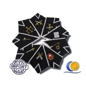 REAA Ensemble de 9 sautoirs officiers 30e degré – Import