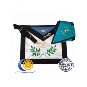 REAA pack 4e degré ( branches laurier ) Tablier+Sautoir+Bijou IMPORT