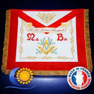 REAA Tablier de VM d&rsquo;honneur, peau, frangé, modèle tradition