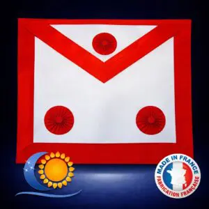REAA Tablier de Maître peau 3 rosettes  Fabrication France
