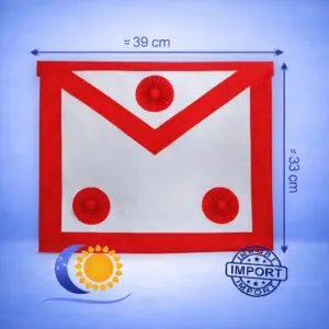 REAA Tablier de Maitre simili 3 rosettes Import