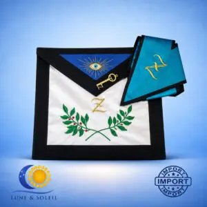 REAA pack 4e degré ( branches laurier ) Tablier+Sautoir+Bijou IMPORT