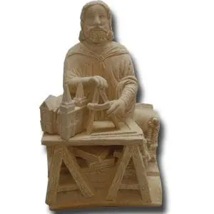 Maître Architecte Statuette en pierre reconstitutée