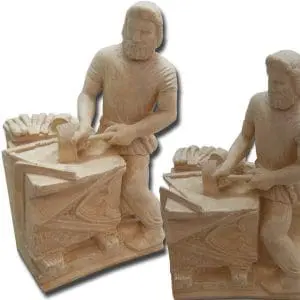 Tailleur de Pierre Statuette en pierre reconstitutée