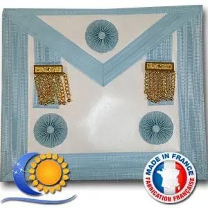 RER Tablier de maitre 3 cocardes pendrilles peau d&rsquo;agneau – Fabrication française L&S