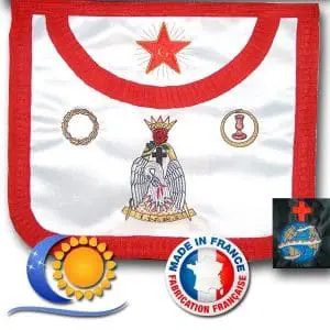 Chapitre Français 4e ordre Tablier satin fabric. française