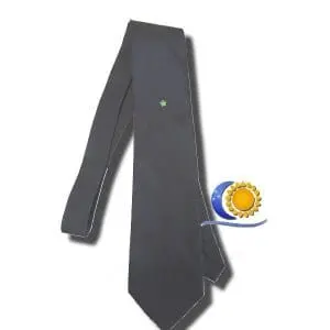 Cravate brodée myosotis