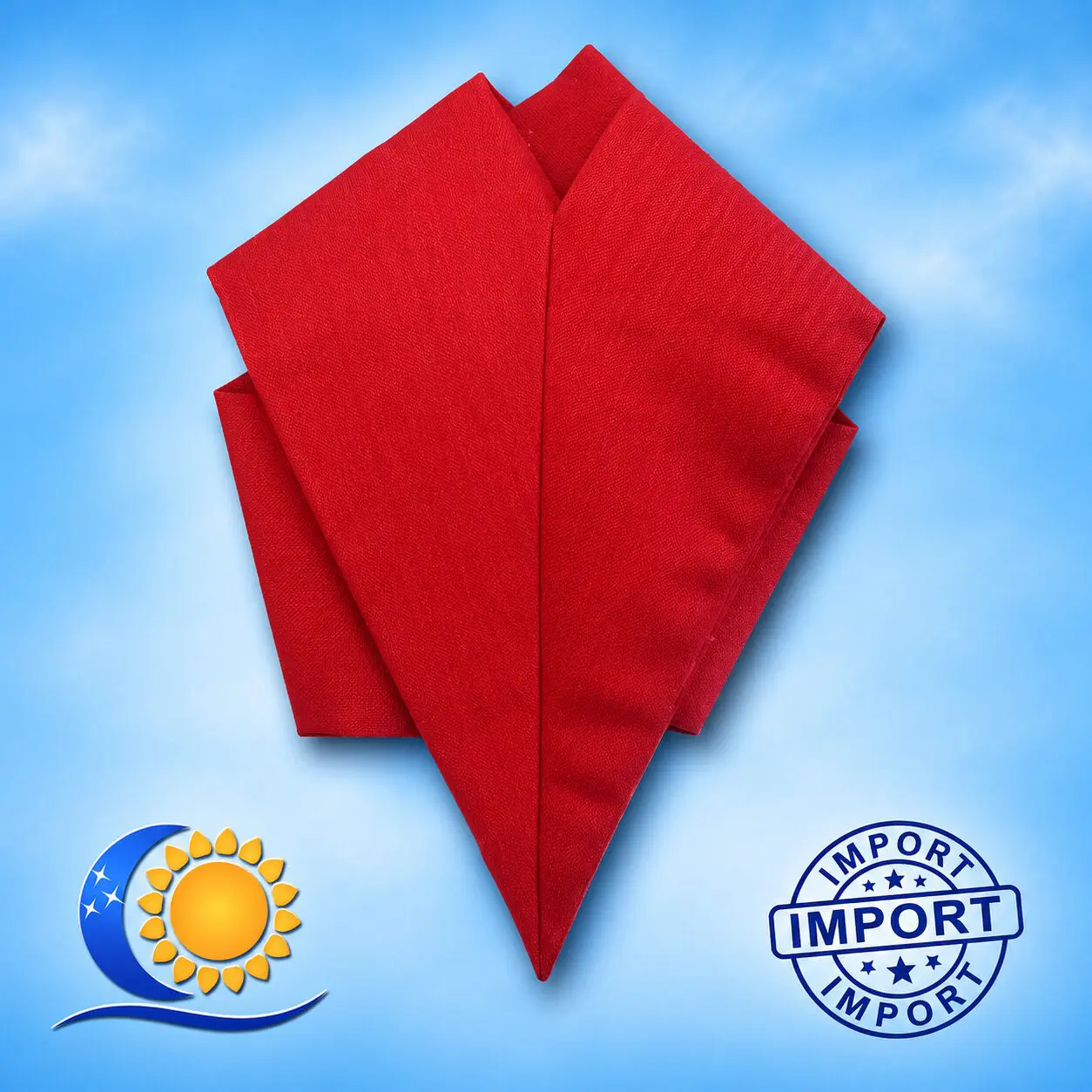 Sautoir rouge uni – Import