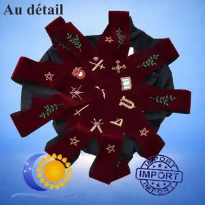 REAA 14e sautoir officier fonction brodée « au choix » –  import