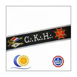 REAA Cordon 30e degré CKH + croix et drapeaux Fabrication Française